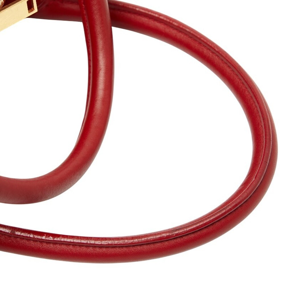 Saint Laurent Classic Duffle 6 Handbag/Shoulder Bag 2WAY 322049 Red Leather W... - Picture 8 of 13